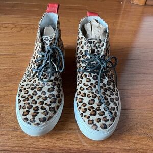 Leopard Print High-Top Sneakers by Del Toro Men’s Sneakers